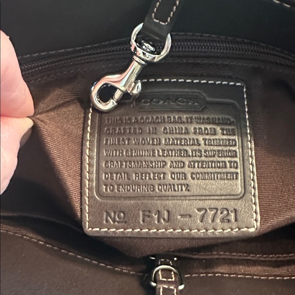 COACH #7721 leather and wool satchel - Picture 8 of 8